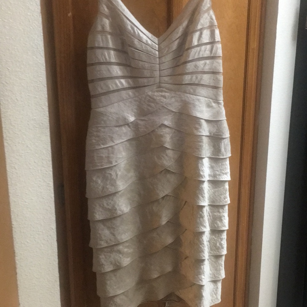 Tan cocktail dress